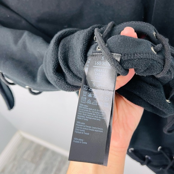 NEW Allsaints Lorhaine Lace Knit Crewneck Oversized Sweater top - Picture 6 of 7